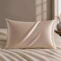 Taie d'oreiller en soie taupe